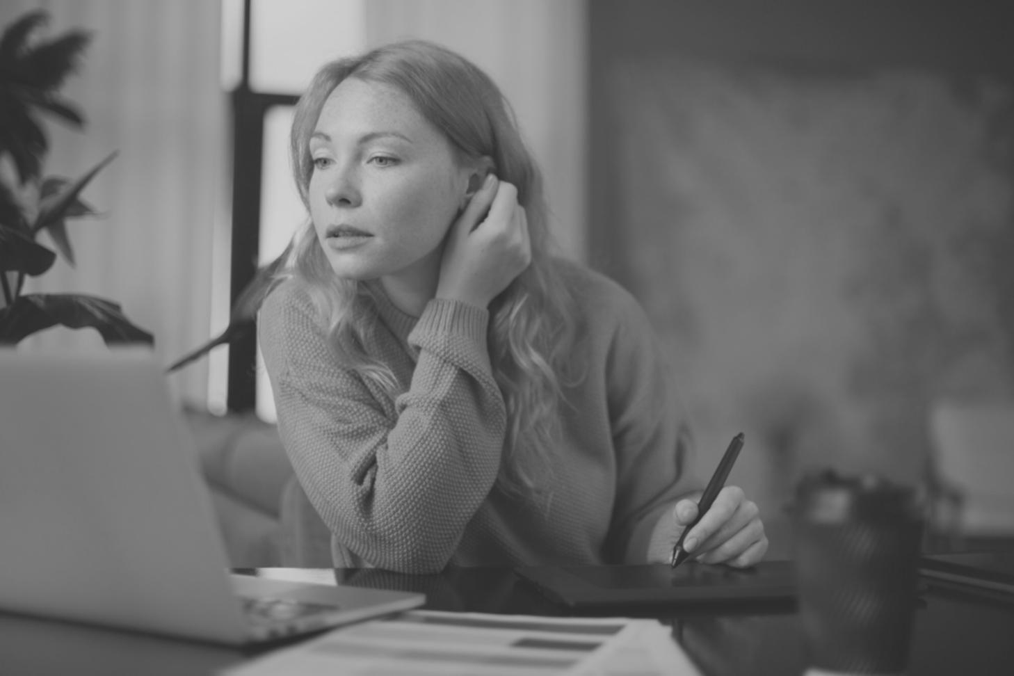 Modern financial planning workspace with collaborative tools
